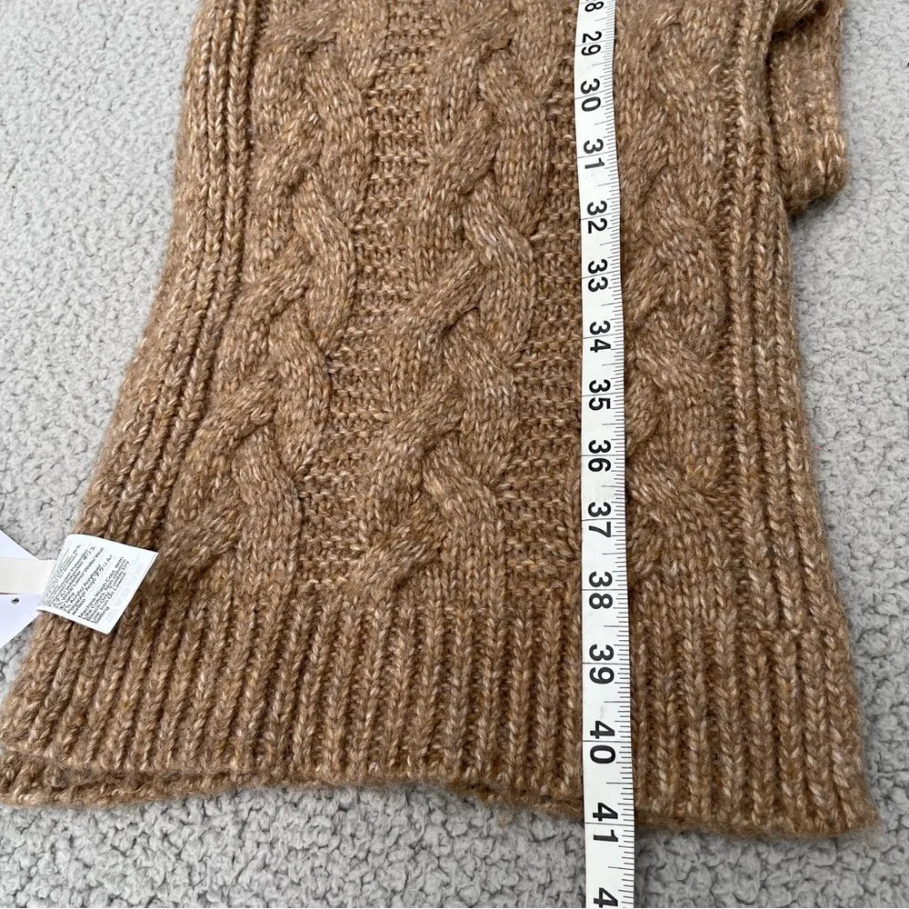 J.Crew Scraf Mens 41x11Fisherman Chucky Knit Wool Blended‎ winter cozy comfy NEW
